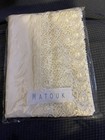 Vintage MATOUK USA Made 2 PILLOWCASES Callista Cotton 330 TC  LACE EMBROIDERY