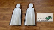 1969-1972 Chevelle El Camino Malibu Big Block SS Chrome Dual Exhaust Tips Pair
