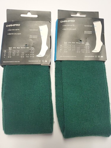 Champro Sportsocken Unisex XS grün sportlich Paar einfarbig 2 Paar neu - Bild 7 von 8