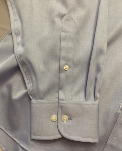 Eagle Shirtmakers Shirt Mens 18 34-35 Blue Mist Regular Fit Button Down NWT - Picture 2 of 9
