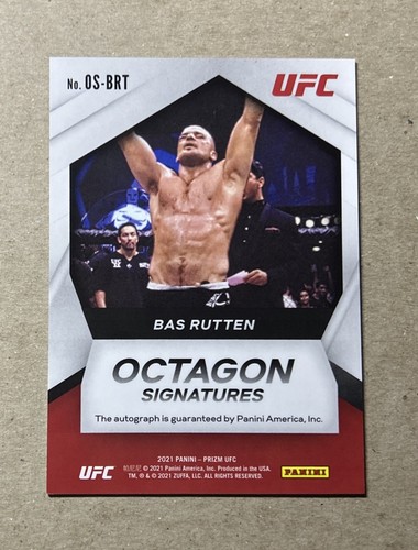 2021 Prizm UFC Octagon Signatures Bas Rutten Autograph Card - Bild 2 von 2
