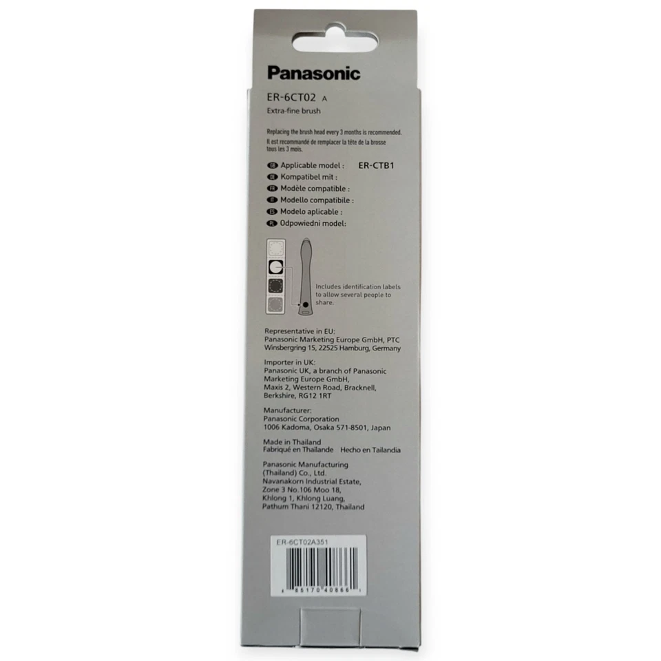 Reemplazos de cabezal de cepillo Panasonic ER-6CT02A 4 piezas Foto 3 de 3