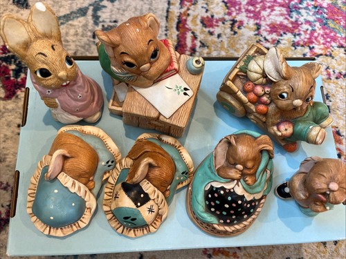 Lote de 7 figuras de conejo pendelfin hechas en Inglaterra - Imagen 1 de 15