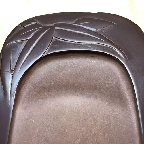 Akamagaki Inkstone by Shoryuzan, Bamboo Motif, 1.5kg, Unused w/ Signed Box - Picture 2 of 20