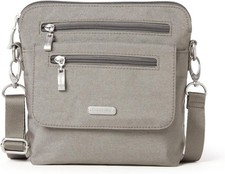 Baggallini Women's Let's Escape Crossbody Bag Sterling Shimmer