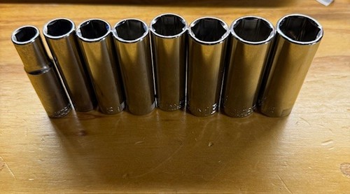 New ! Craftsman Metric 3/8 Drive 6 point Deep 8 Piece Socket Set - Bild 1 von 2