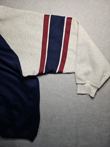 Bugle Boy 1/4 Zip Up Fleece Jacket Men’s Size L Y2K Red White Blue Long Sleeve - Picture 9 of 9