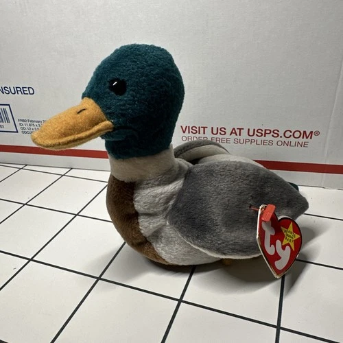 TY Beanie Babies Collection "DRAKE" the Mallard Duck Green Vintage Retired + Tag