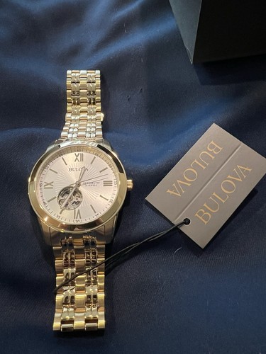 Brand New W Tag Bulova Classic Automatic Gold Stainless Steel silver dial 97A130 - Picture 11 of 12
