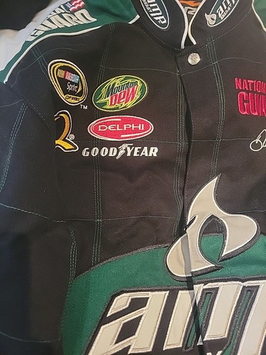 New NASCAR Dale Earnhardt Jacket Jr NATION AMP Energy Racing Coat Mens S Patches - Picture 5 of 23