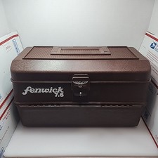 Large FENWICK Tackle Box 7.5 Fishing Lure Tacklebox Clean Vintage