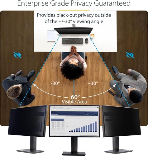 StarTech.com 27-inch 16:9 Computer Monitor Privacy Screen, Hanging Acrylic Filte - Photo 5/9