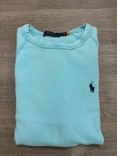 Used Polo Ralph Lauren Mens Crew Neck Sweater Blue Medium Cotton
