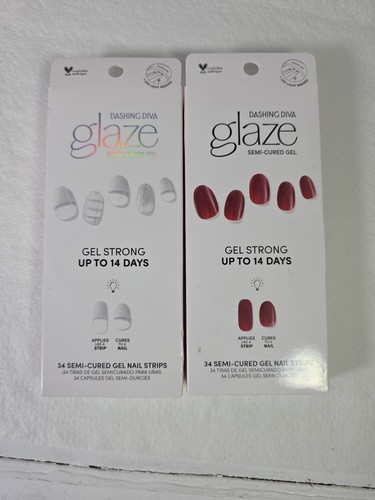 2 Stück Konvolut Dashing Diva Glaze 34 HALBGEHÄRTETE GEL Nagelstreifen je V2103-4 - Bild 7 von 7