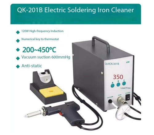 Ventosa de soldadura eléctrica 220V 120W punta de soldadura de pantalla digital de alta frecuencia - Imagen 13 de 15