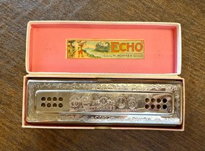 ハーモニカの老舗、HOHNER ホーナー 54/64 C.G エコーハープ、箱