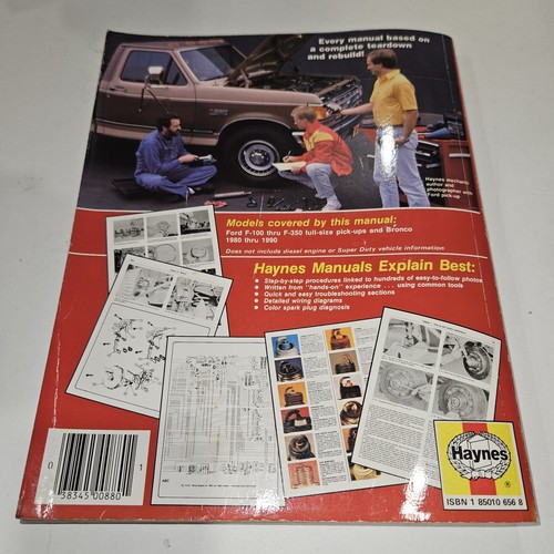 1980-1996 Ford Pick Ups & Bronco Haynes F100-350Repair Service Manual 36058 880 - Picture 2 of 4