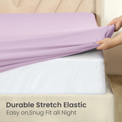 Extra Deep Pocket Fitted Sheets Soft Microfiber 110 GSM Sheet All Around Elastic - Picture 79 of 104