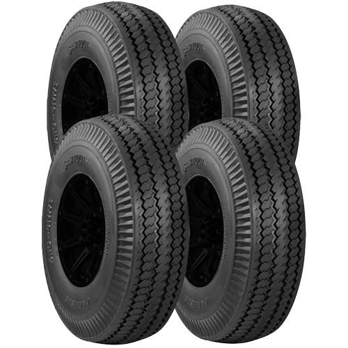 (QTY 4) 4.80/4.00-8 Carlisle Sawtooth 57A3 Load Range A Black Wall Tires