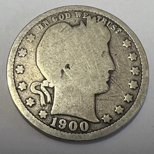 1900 BARBER SILVER QUARTER  Silver Km 114 Lot 402