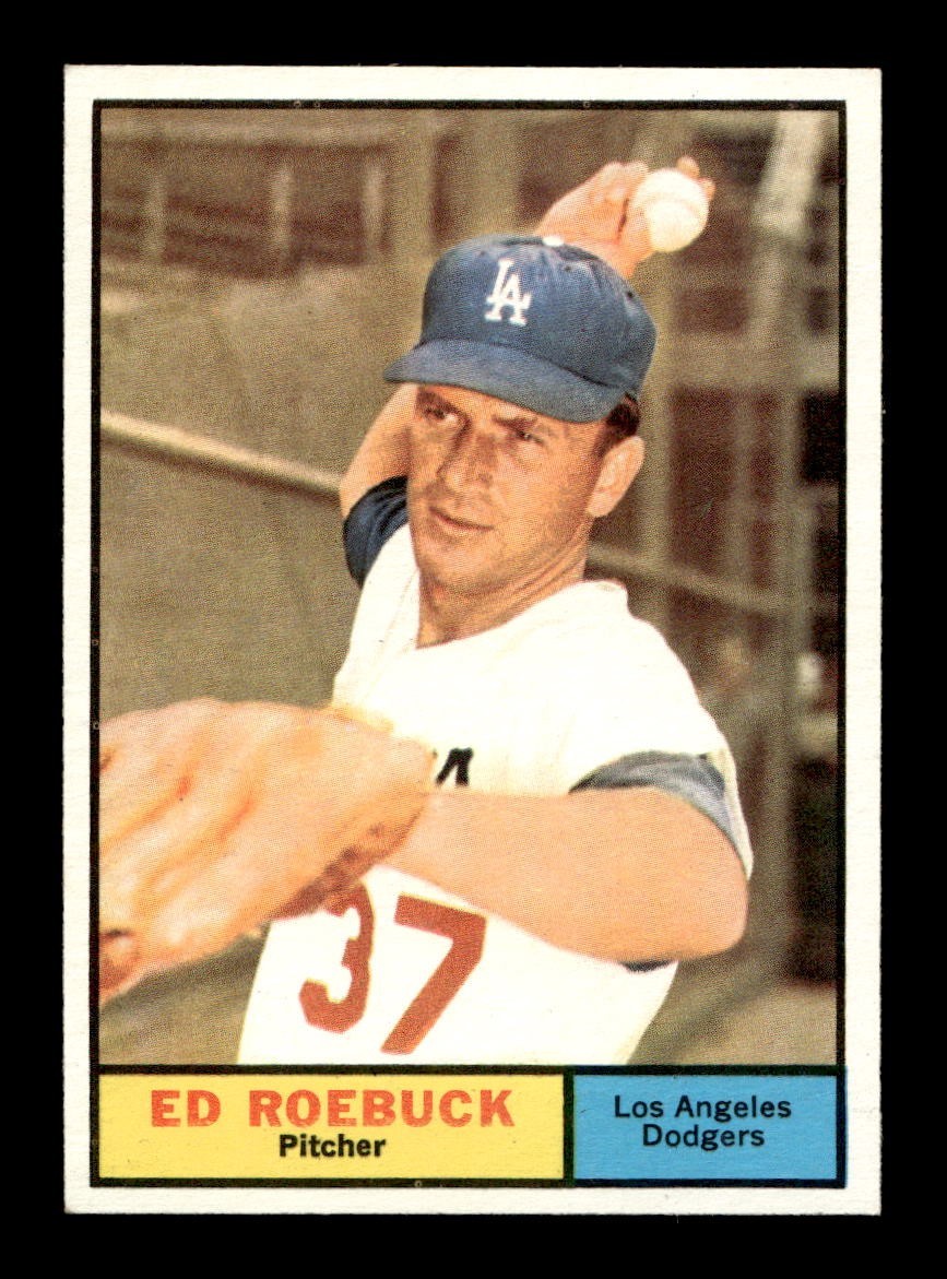 1961 Topps #6 Ed Roebuck Dodgers NEAR MINT *7j