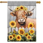 Briarwood Lane Highland Cow House Flag