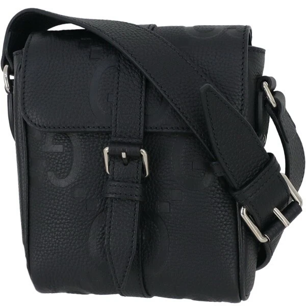 Sac bandoulière Gucci Jumbo GG cuir noir 3131