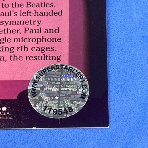 Ringo Starr ‘Beatles’ Legend Autographed Beatles Trading Card COA Hologram - Picture 4 of 17