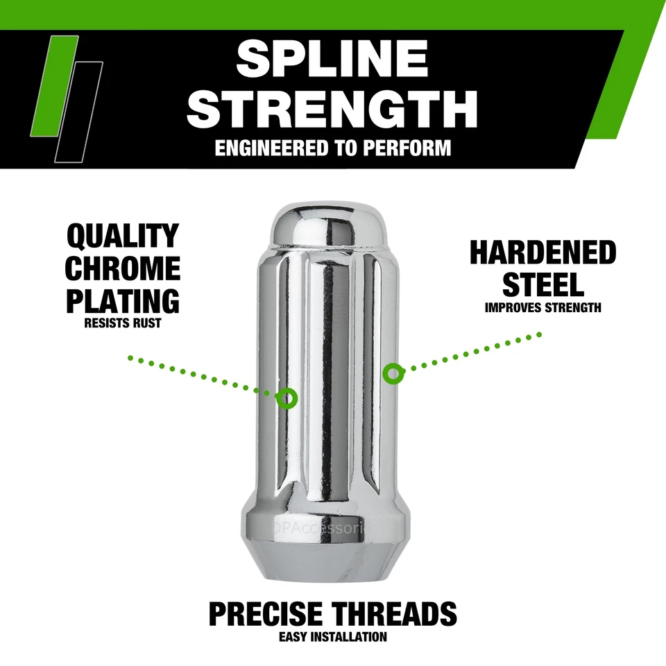 Chrome Lug Nuts | 2015-2025 Ford Transit-150 | Aftermarket Wheels - Image 3 of 4