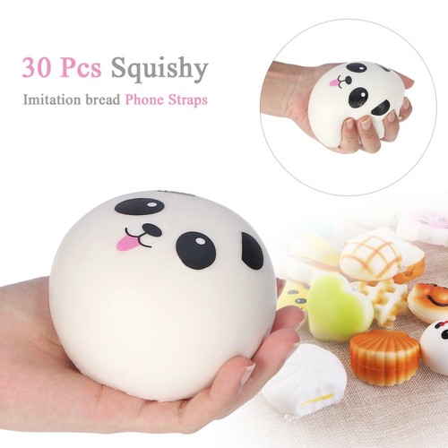 30 Pcs Simulation Squeeze Cake Bread Food Decoration Toy Pendant - 第 8/12 張圖片