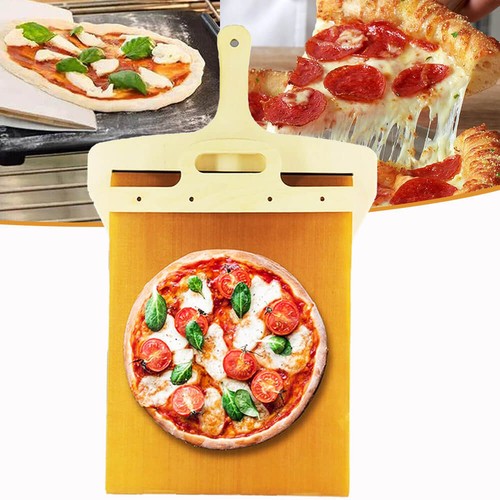 Pala deslizante para pizza-paleta para cáscara de pizza con mango resistente a grietas segura} - Imagen 16 de 18