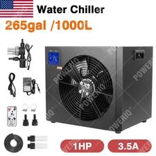 1 HP Water Chiller 265 gal 1000L Ice bath Cold Plunge Cooler with Pump Filter