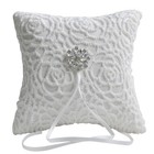 1pc Wedding Ring Pillow Lace Wedding Bride Ring Pillow (White) ring pillow