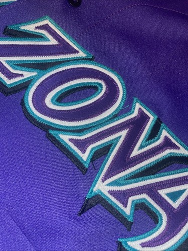 Authentic Purple Arizona Diamondbacks Russell Athletic Diamond Jersey Clean 40 - Picture 3 of 8