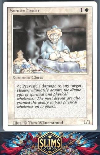 Magic the Gathering MTG Revised Edition Samite Healer # Buy 2 Get 1 - Picture 1 of 2