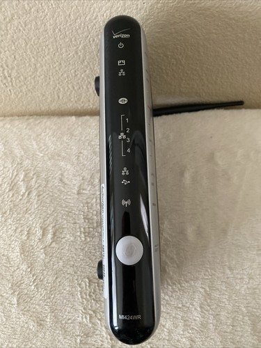 Verizon Actiontec MI424-WR Rev. F Router Modem w/Adapter & Stand - Zdjęcie 3 z 5