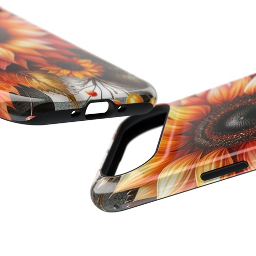 Fundas de teléfono resistentes a impactos girasol, cubierta floral para teléfono, elegante teléfono [...] - Imagen 18 de 74