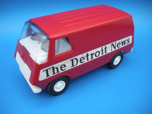 Vintage Tiny-Tonka Toys The Detroit News Advertising Livery Delivery Van