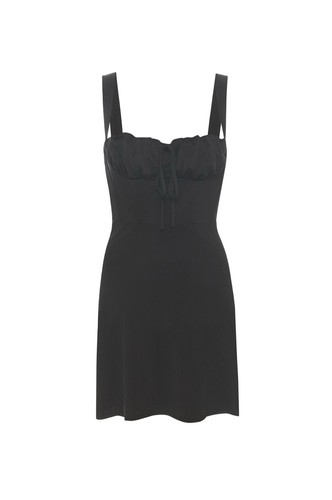 VESTIDO MIAOU AGNES - NEGRO SEDA VEGANA Talla Pequeña - Imagen 6 de 13