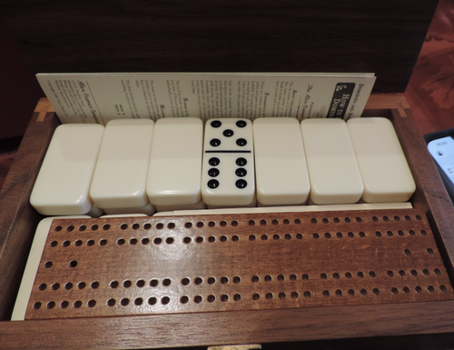 Alex Cramer Company 'Club 52' Luxury Domino Set with Black Walnut Case Look - Picture 3 of 6