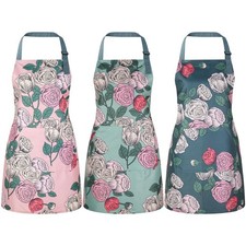 3 Pack Floral Aprons for Women with 2 Pockets, Mother's Day Women Apron Water...