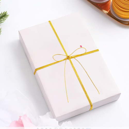 Cordón elástico dorado de 110 yardas - Cuerda elástica dorada de 1 mm cuerda elástica de oropel metálico - Imagen 7 de 8