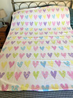 Debenhams Bluezoo Single Bed Multi Colour Hearts Reversible Quilt Duvet Cover