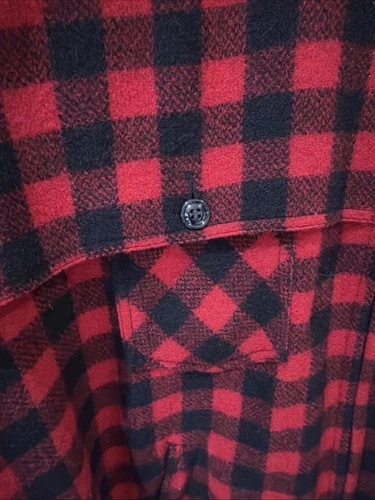 Johnson Woolen Mills 450L Double Cape Jac Shirt 3XL Tall Cabot Cheese Red/black image 7