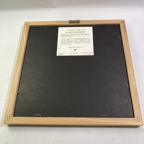 Heartfelt Collection Gold Framed “Red-Spot Butterfly” Artist Kathy Seek 9” X 9” - Bild 2 von 3