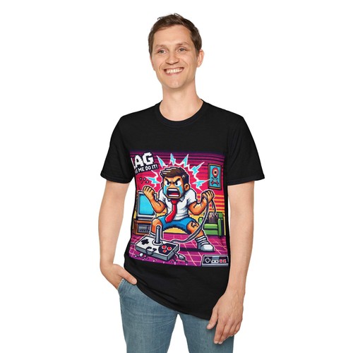Funny Gamer Unisex Softstyle T-Shirt - 'Lag Made Me Do It' Design - Picture 13 of 51