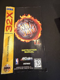 NBA Jam T.E. Tournament Edition (Sega Genesis 32X) Box & Cartridge w/ Manual CIB