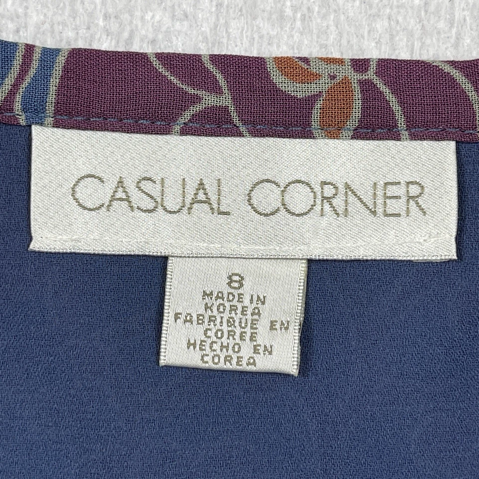 Falda Esquinera Informal Mujer 8 Azul Púrpura Vintage Floral Envoltura Boho Festival Foto 3 de 4