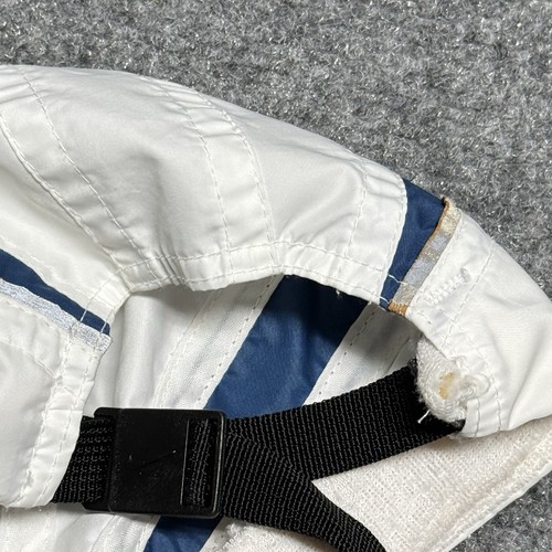 Vintage Nike Mütze Kappe Clima-Fit weiß blau reflektierend Strapback 7 Panel Laufen - Bild 7 von 11