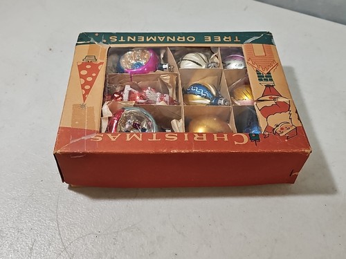 9 adornos navideños de cristal de Papá Noel, sangría, bola y lágrima de fantasía de colección. ¡COMO NUEVO! - Imagen 7 de 8